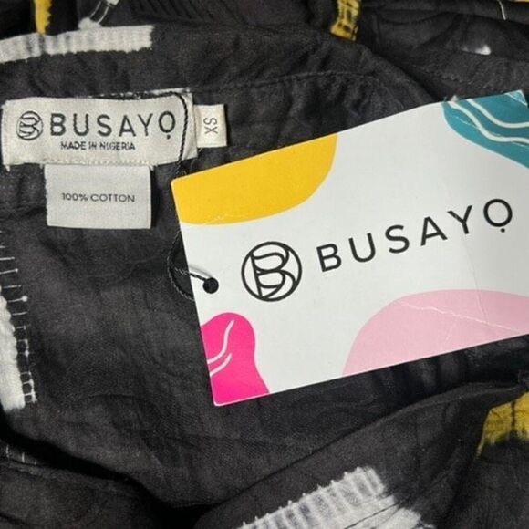 Busayo Tunjii Balloon Sleeve Dyed Button Front Shirt NWT Tola Blouse  Size XS - Picture 5 of 5